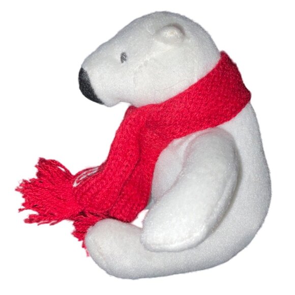 Coca-Cola Polar Bear Plush Toy With Red Scarf 2013 Summit Group Polyester For Ag - Picture 2 of 7